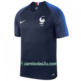 Camisolas de futebol Copa do Mundo 2018 Champions França 2 Star Equipamento Principal Manga Curta
